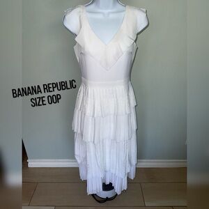 Banana Republic Cream Layered Midi Dress